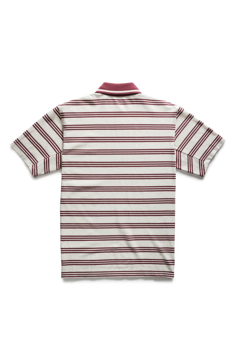 Radmor Douglas Stripe Stretch Organic Cotton Golf Polo, Alternate, color,