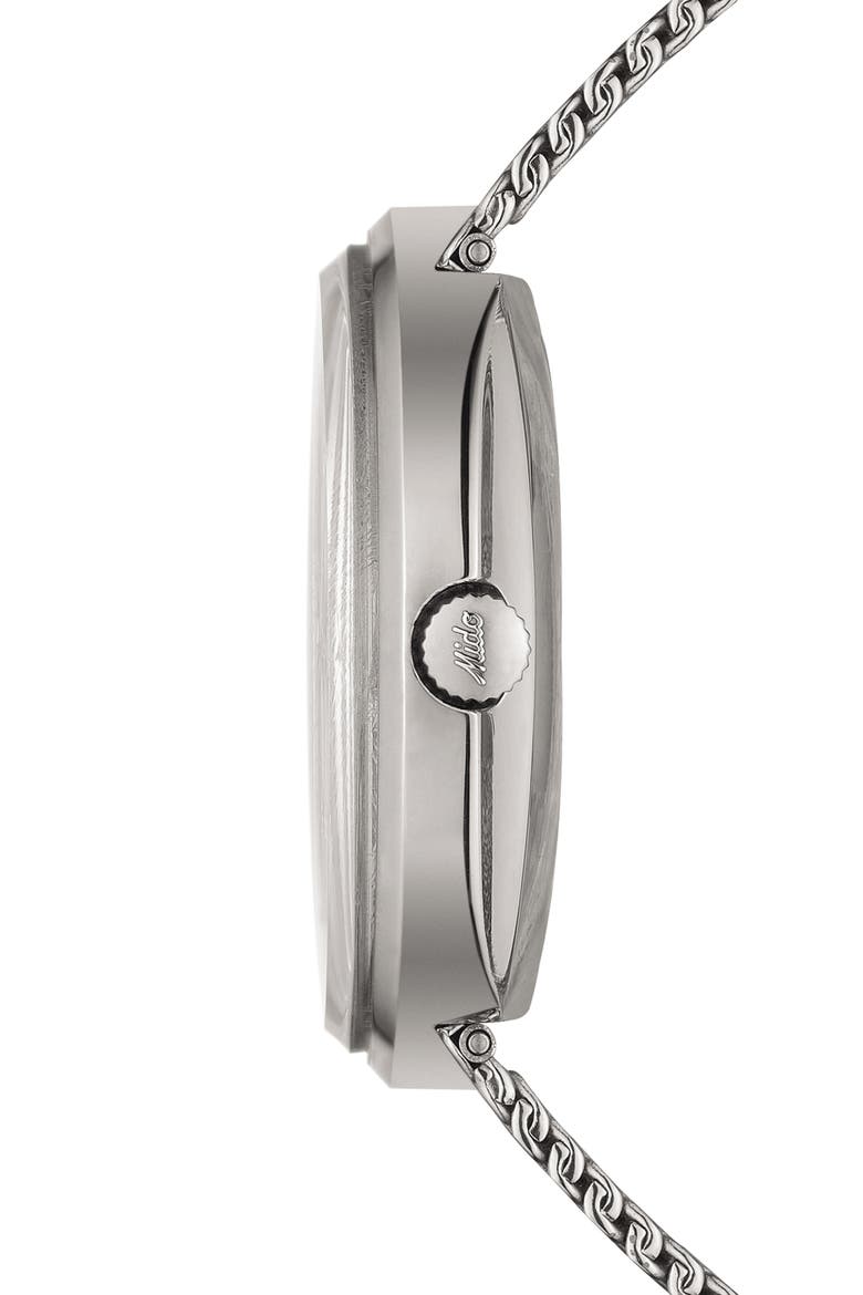 Commander Shade Mesh Strap Watch, Alternate, color, SILVER