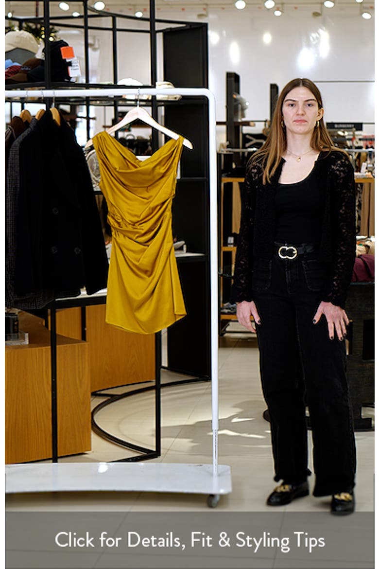 Phare Asymmetric Ruched One-Shoulder Stretch Silk Minidress video