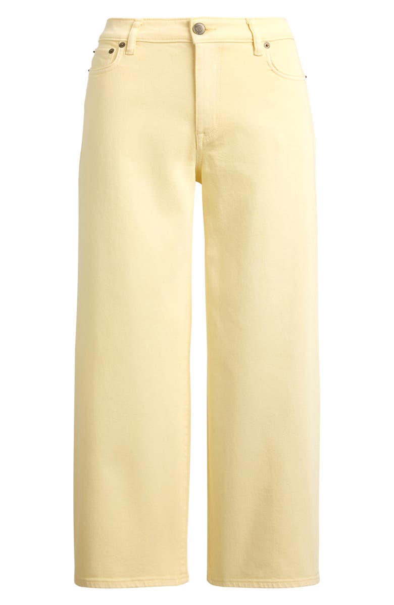 Lauren Ralph Lauren Crop Wide Leg Jeans, Alternate, color, Light Sunfaded Yellow