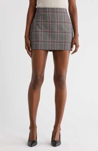 matty m. Plaid A-Line Mini Skirt