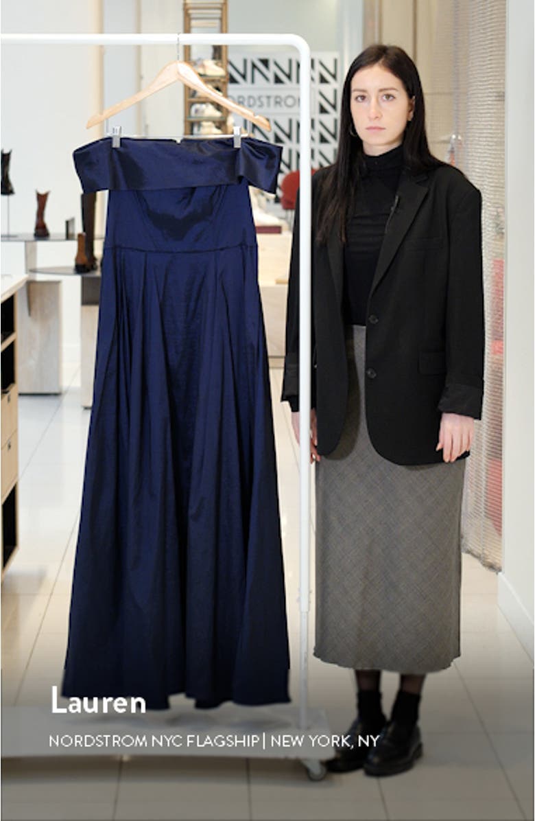 Off the Shoulder Taffeta Formal Ballgown, sales video thumbnail