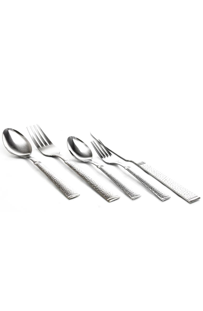 Gibson Everyday Prato 20 Piece Flatware Set, Alternate, color, Metallic Silver