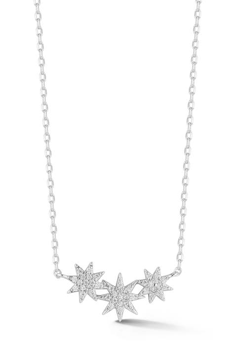 Triple Star Pendant Necklace