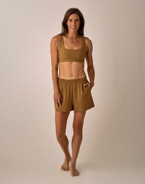 Ocean Breeze High-Rise Shorts, Setsail, 3" inseam