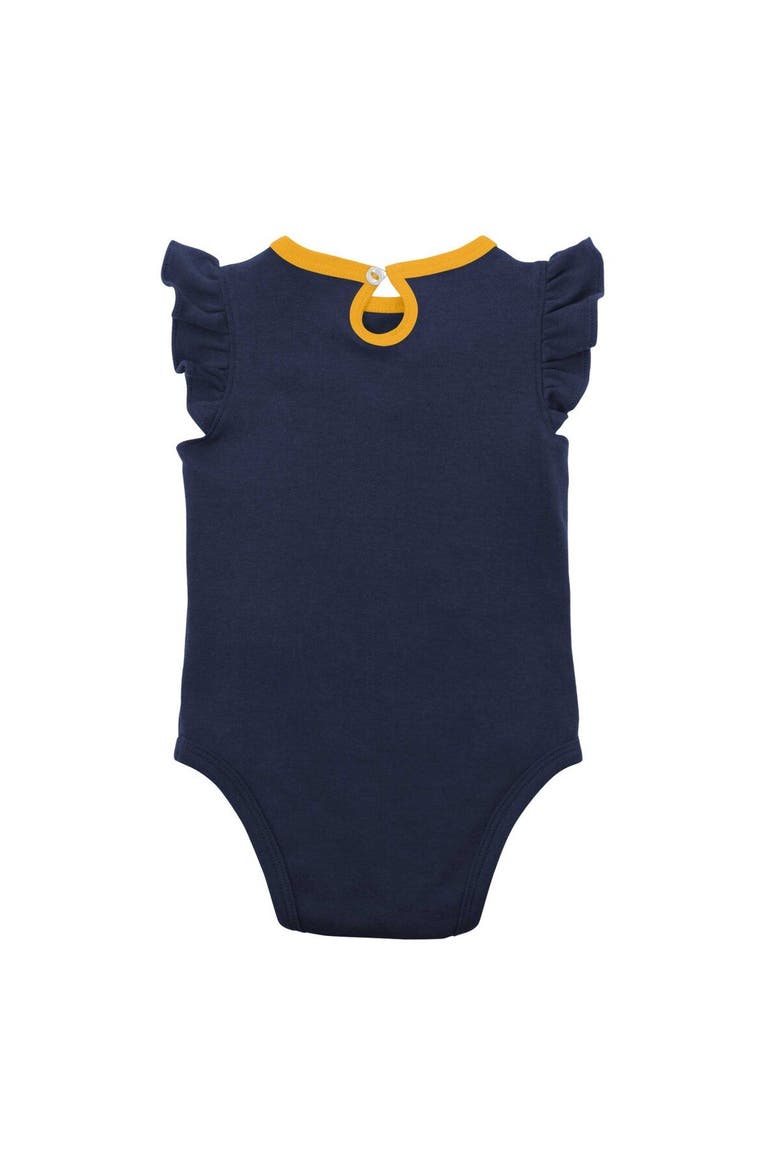 Girls Newborn & Infant Navy/Heather Gray Milwaukee Brewers Little Fan Two-Pack Bodysuit Set, Alternate, color, Navy