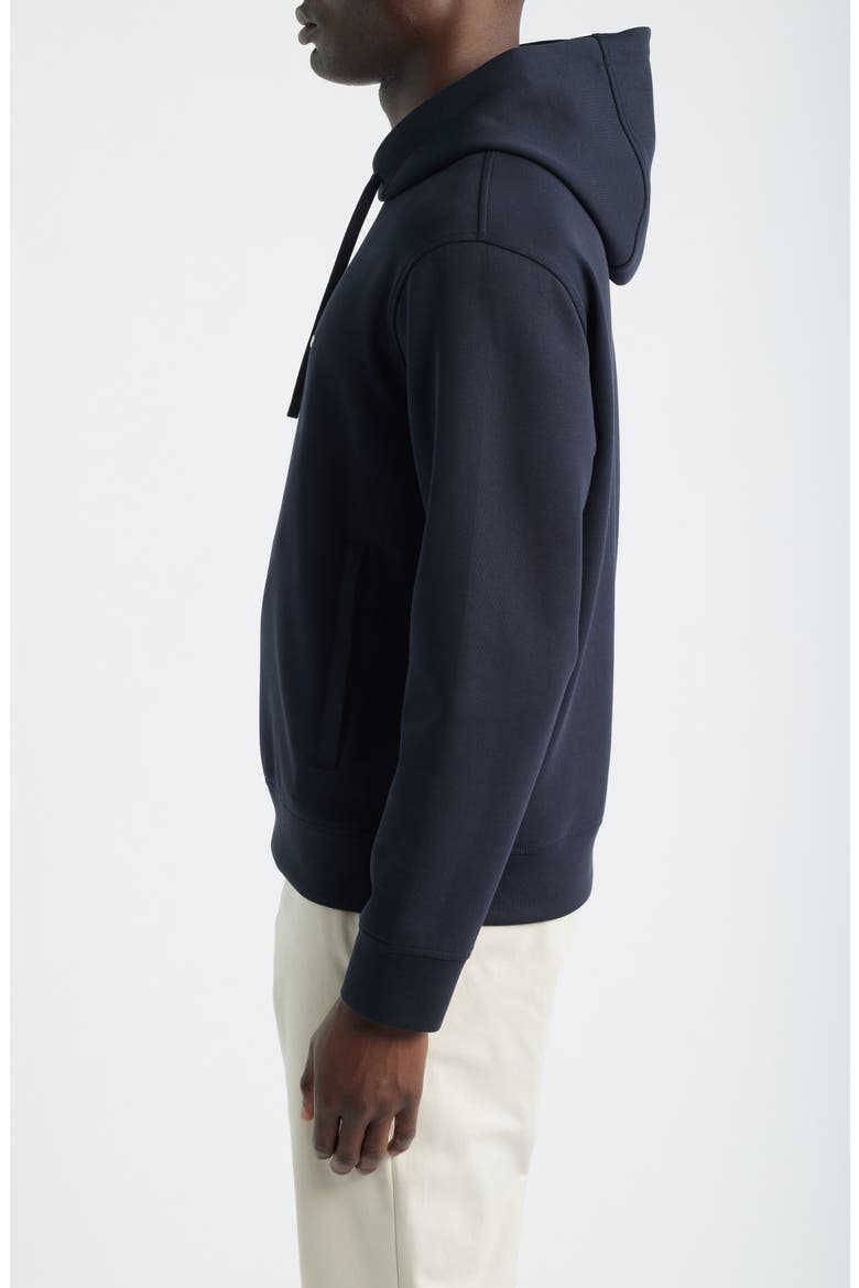 Embroidered Logo Hoodie, Alternate, color, SOLID BLUE NAVY