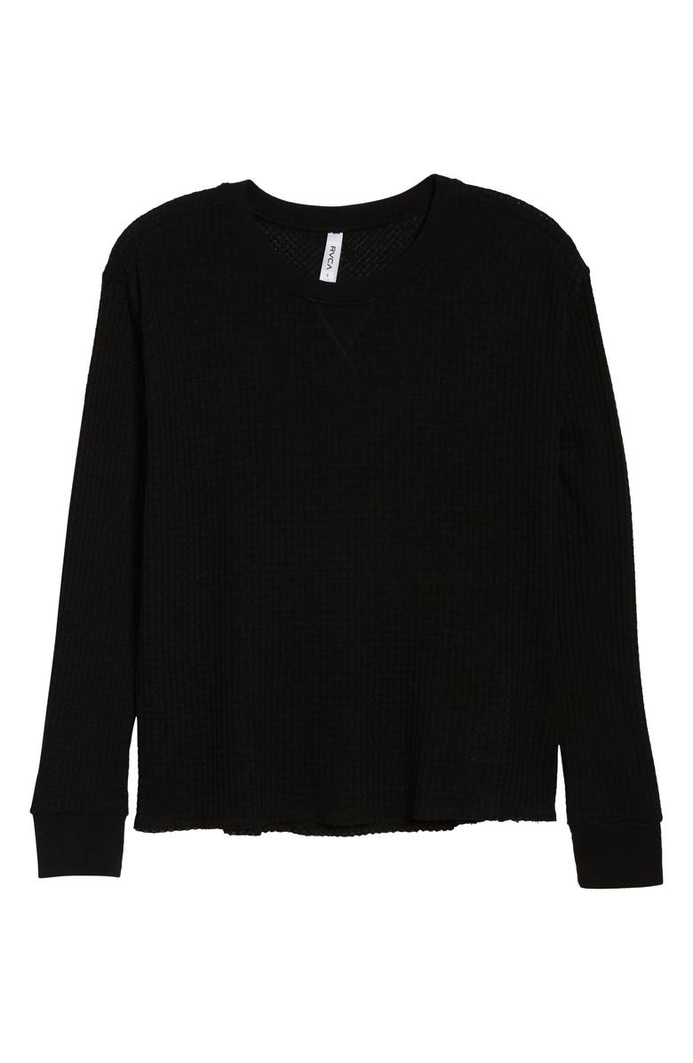 RVCA Cited Waffle Knit Pullover Top, Alternate, color, 