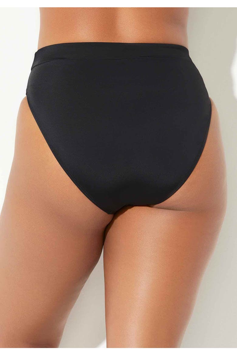 High Leg Swim Brief, Alternate, color, Black