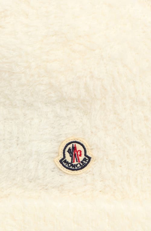 Moncler Girl's Wool Fleece Infant Beanie With Teddy Bear Ears In Neutral