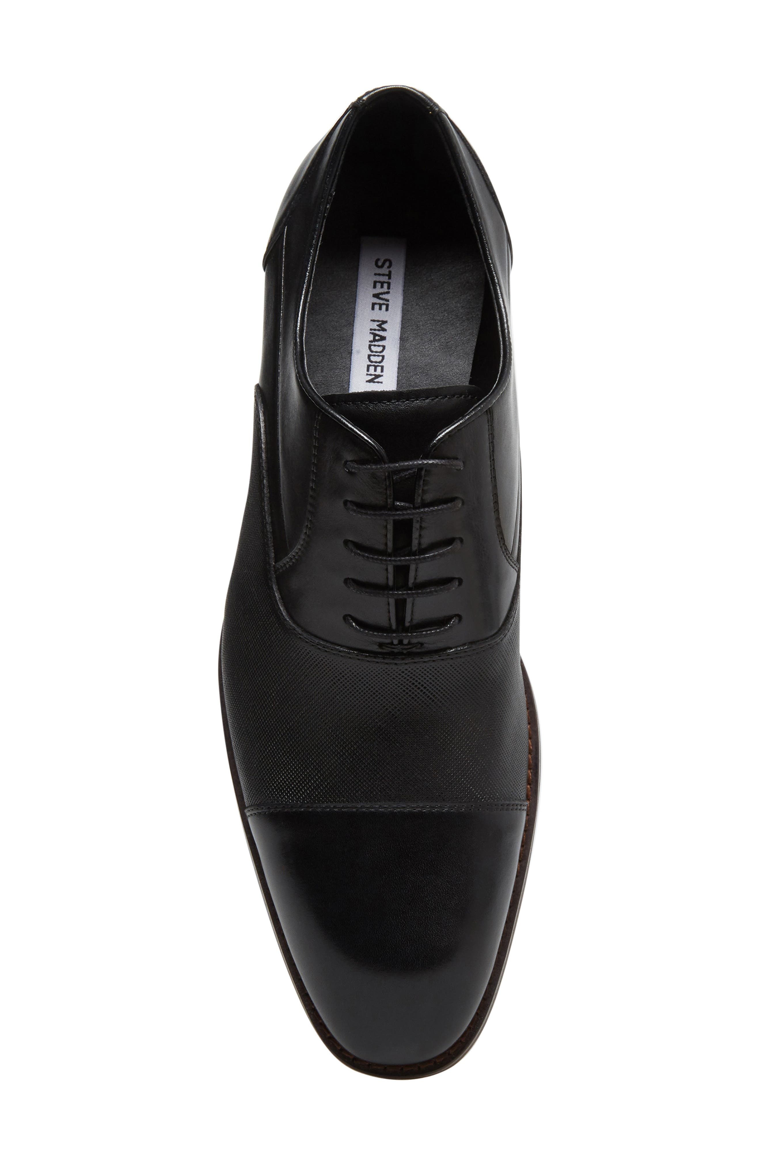Steve Madden Proctor Cap Toe Derby, Alternate, color, Black Leather
