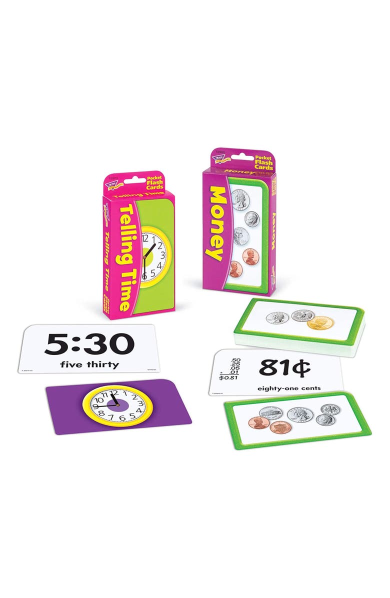TREND Enterprises Time 
Money Flash Cards Bundle, Main, color, Multicolored