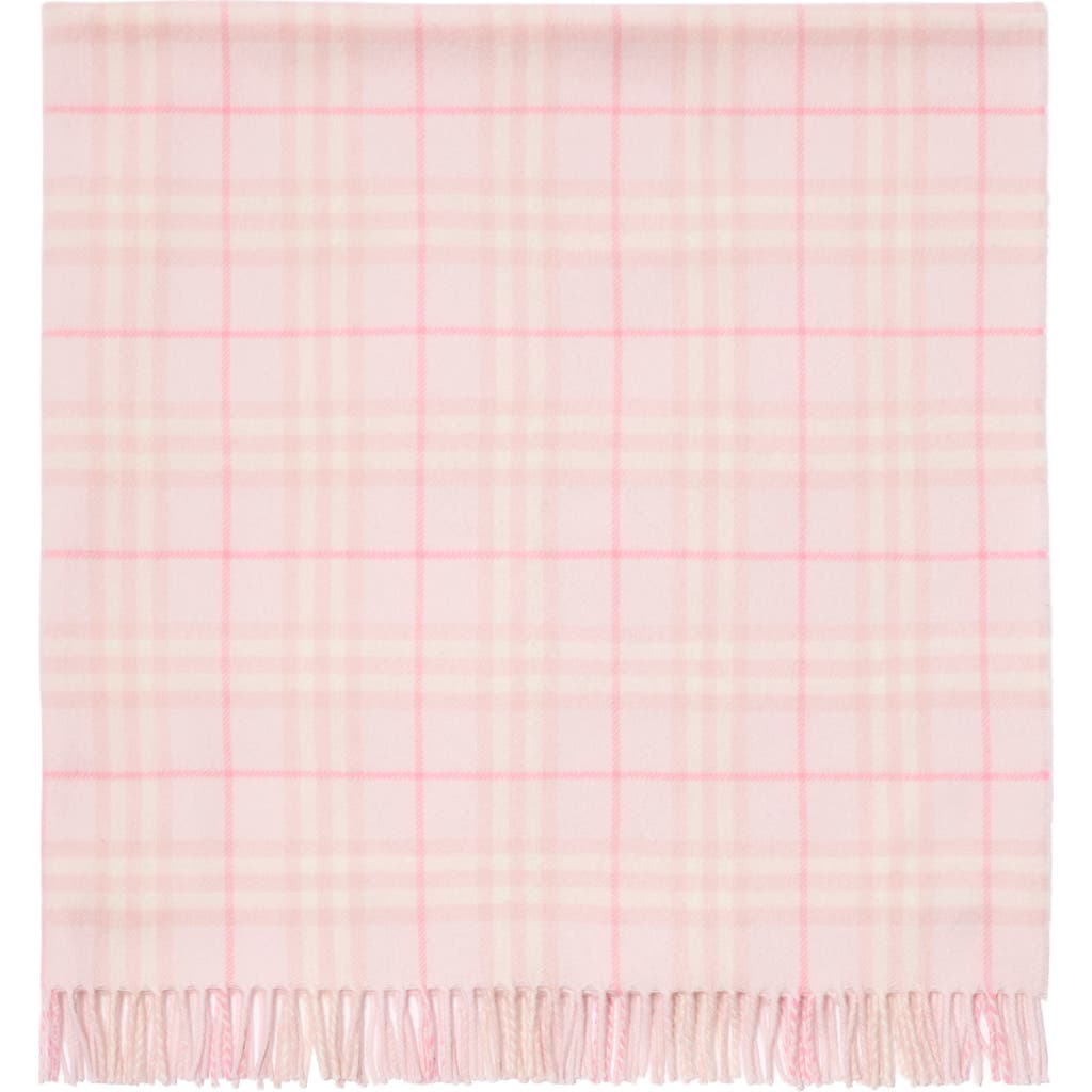 Burberry Check Wool Baby Blanket In Pink