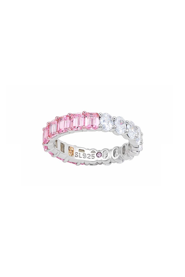 Half & Half Eternity Band Ring, Alternate, color, PINK