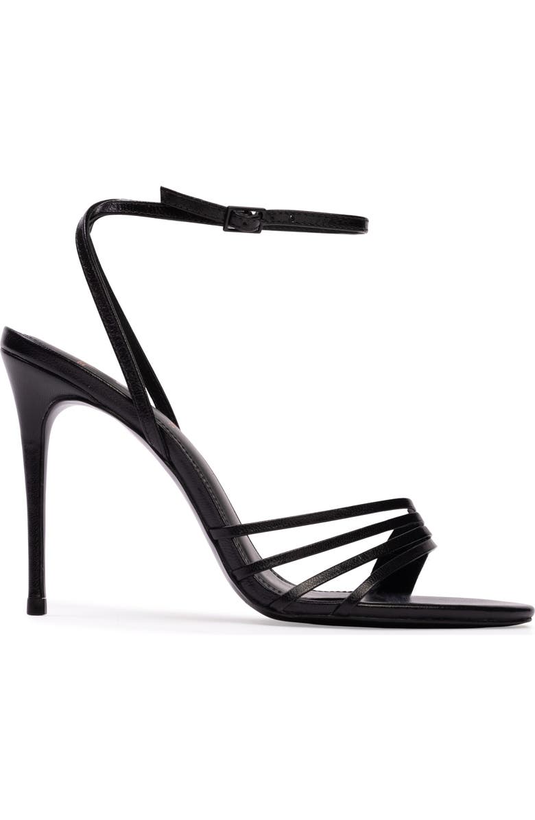 BLACK SUEDE STUDIO Ella 100 Sandal, Main, color, Black Leather