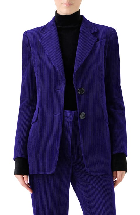Washed Corduroy Boyfriend Blazer