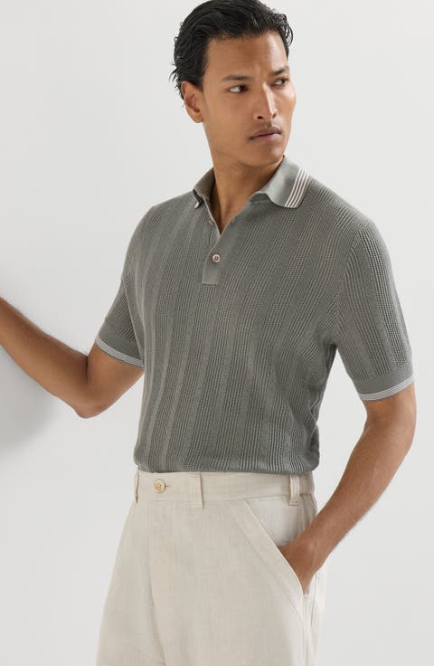 Cotton knit polo