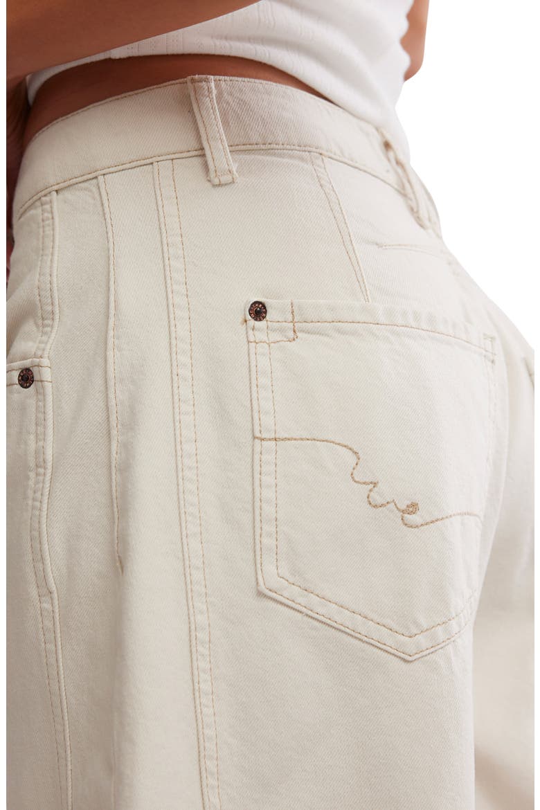 Good Luck Mid Rise Barrel Leg Jeans, Alternate, color, MILK