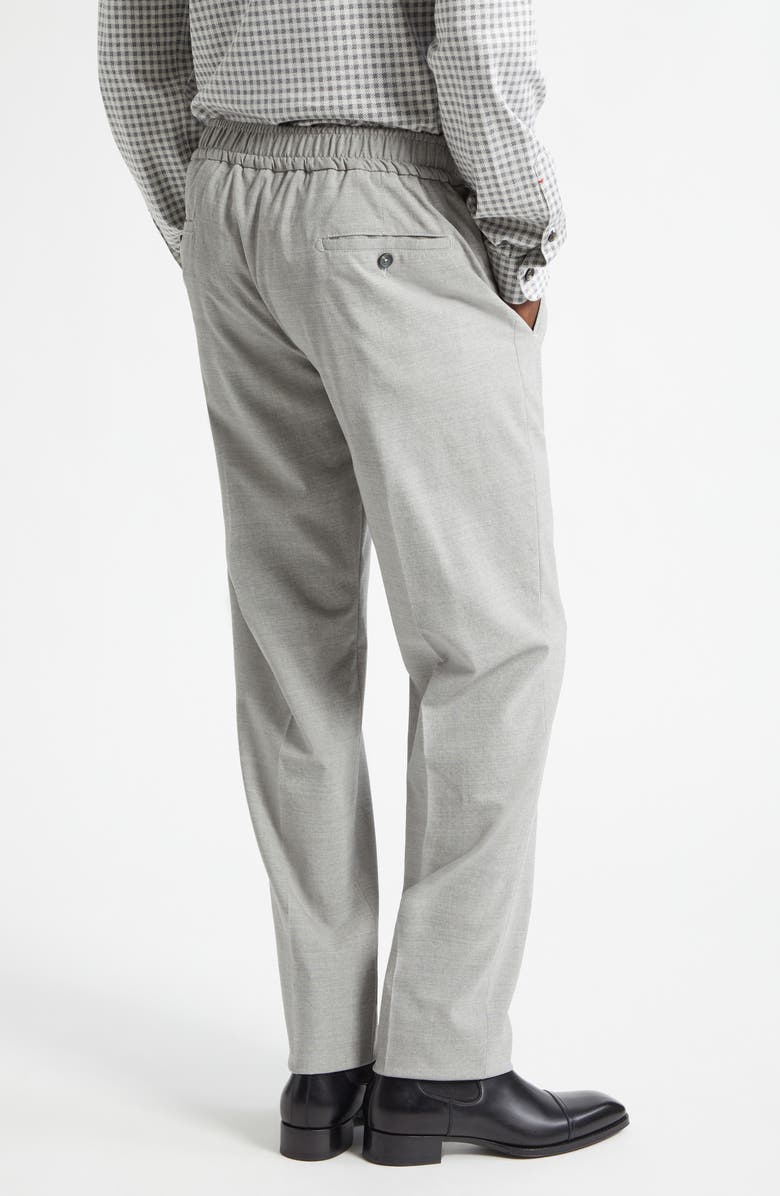 ISAIA Pleated Wool Blend Pants, Alternate, color, Grigio Nuvola
