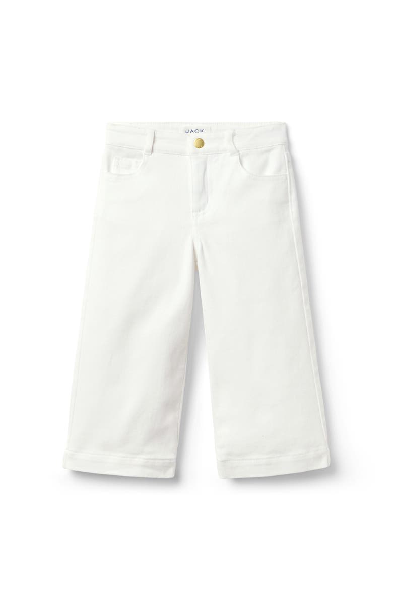 Janie and Jack Wide Leg Jean, Main, color, White