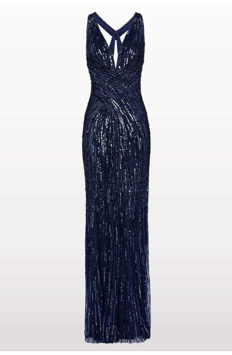 Jenny Packham Luxor Dress, Main, color, Sea Dragon