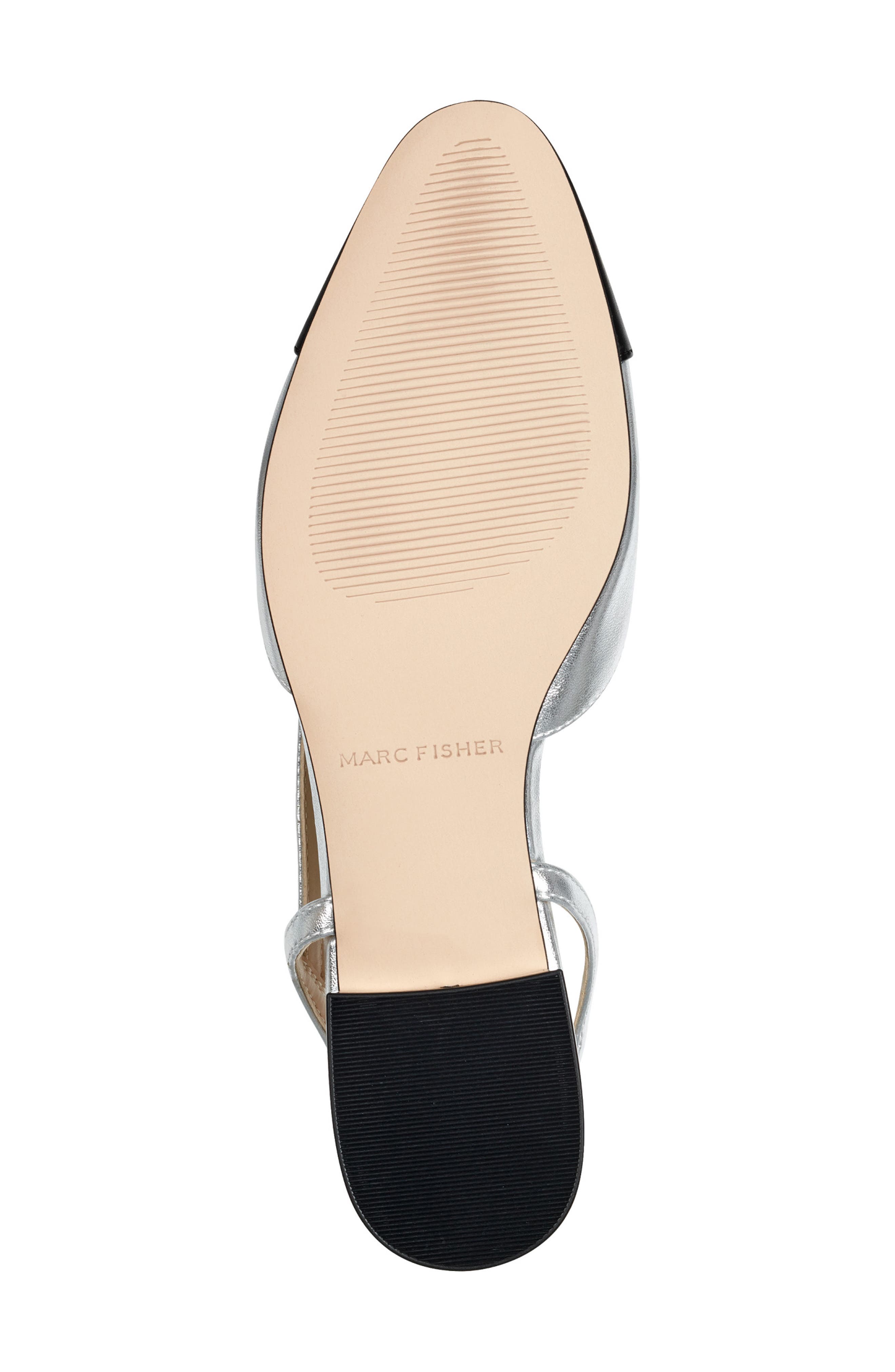 Marc Fisher Slingback Flat, Alternate, color, Silver