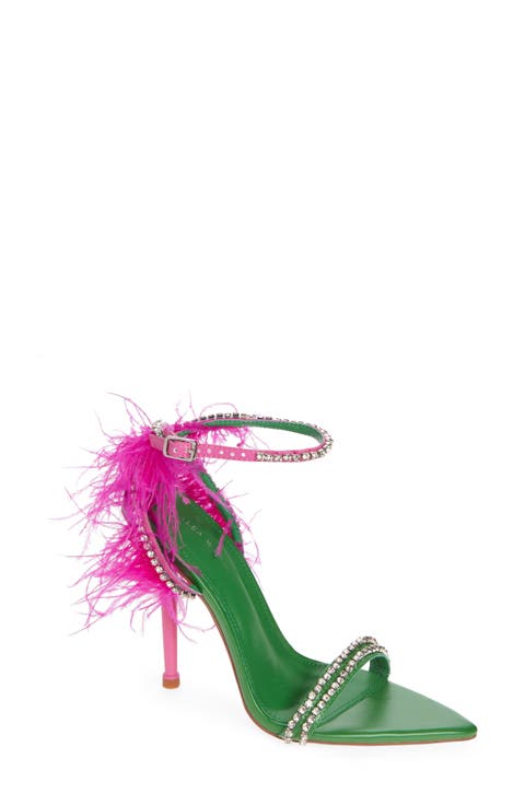 Ella Ostrich Feather Sandal (Women)
