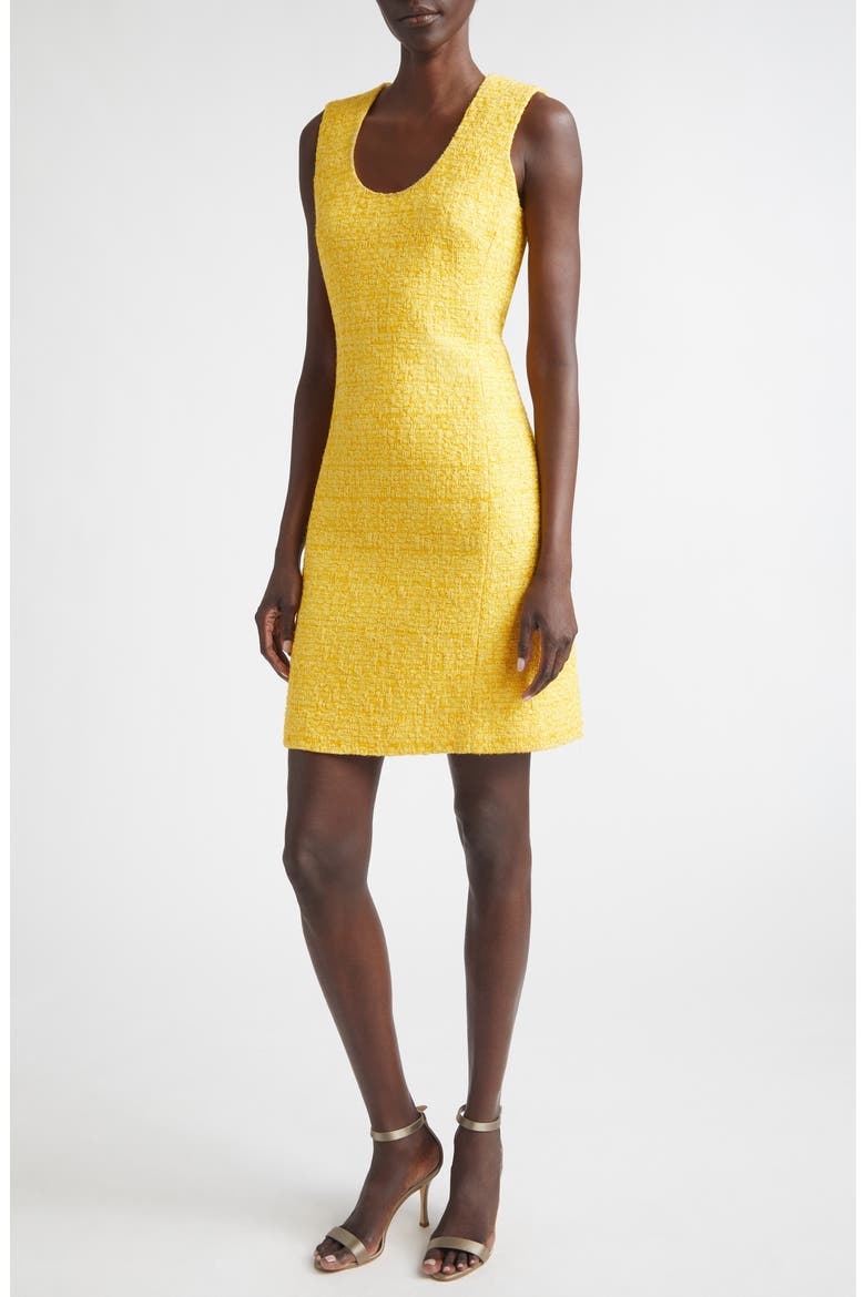 Frosted Tweed Dress, Main, color, SUNSHINE YELLOW