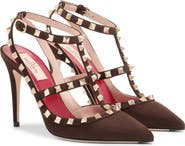 Valentino Rockstud Pointed Toe Ankle Strap Pump