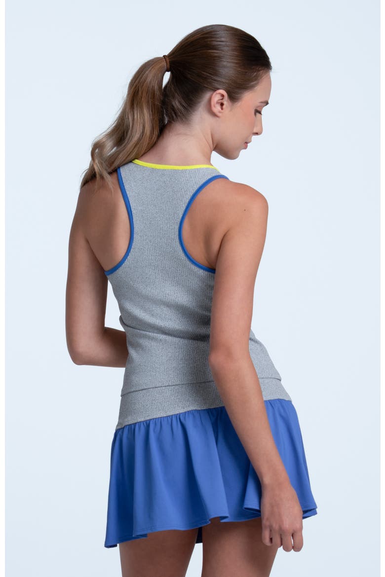 Womens' Court Rib Racerback Tank, Alternate, color, Heather Grey