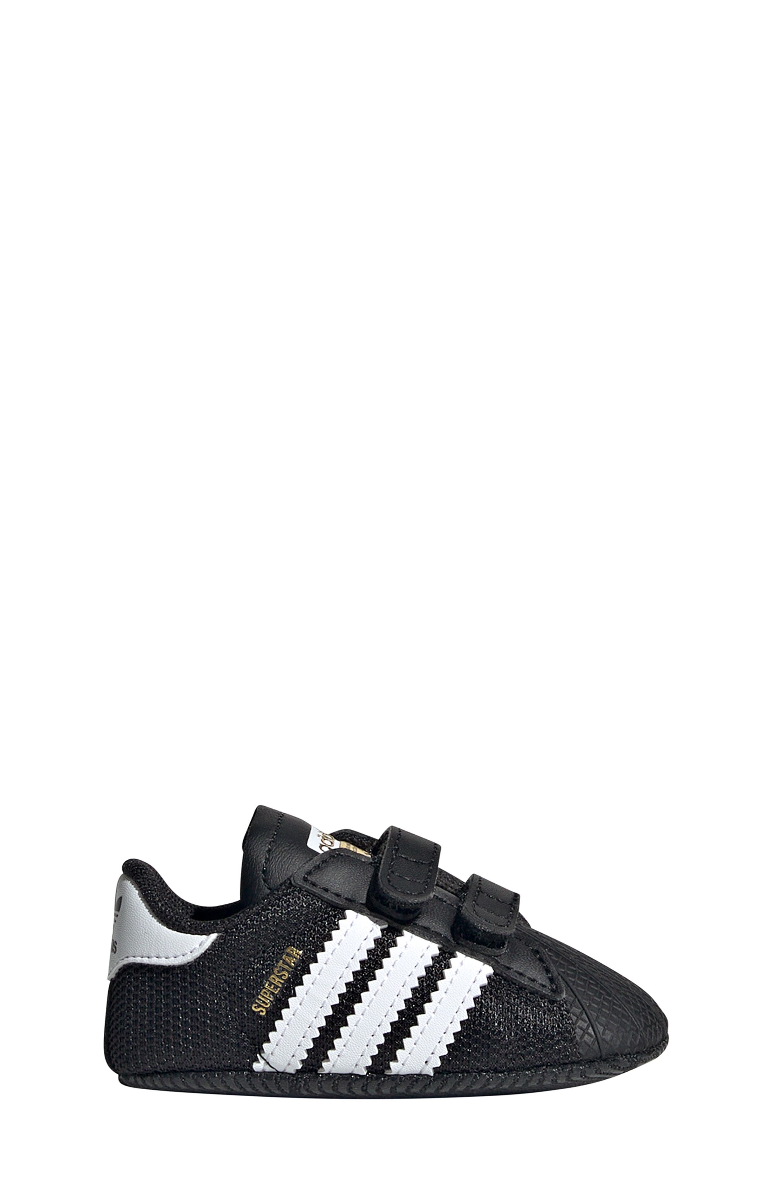 adidas Kids' Superstar Crib Shoe, Alternate, color, Black/ White/ Gold Metallic