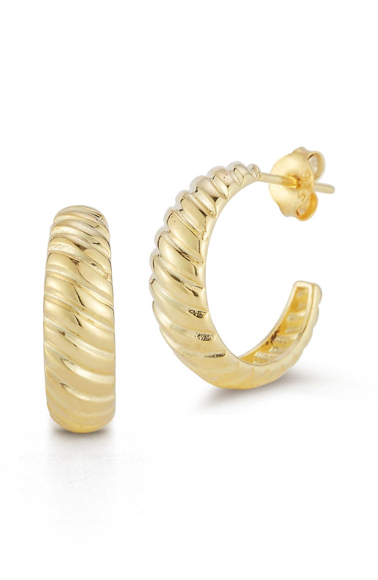 CHLOE AND MADISON Twist Hoop Earrings, Main, color, Gold