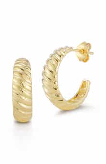 CHLOE AND MADISON Twist Hoop Earrings