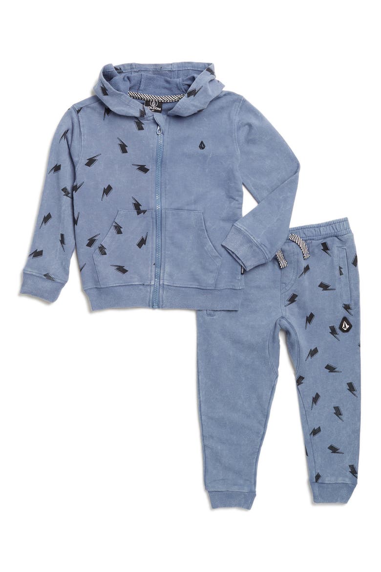 VOLCOM BABY Kids' Lightning Bolt Zip Hoodie & Joggers Set | Nordstromrack