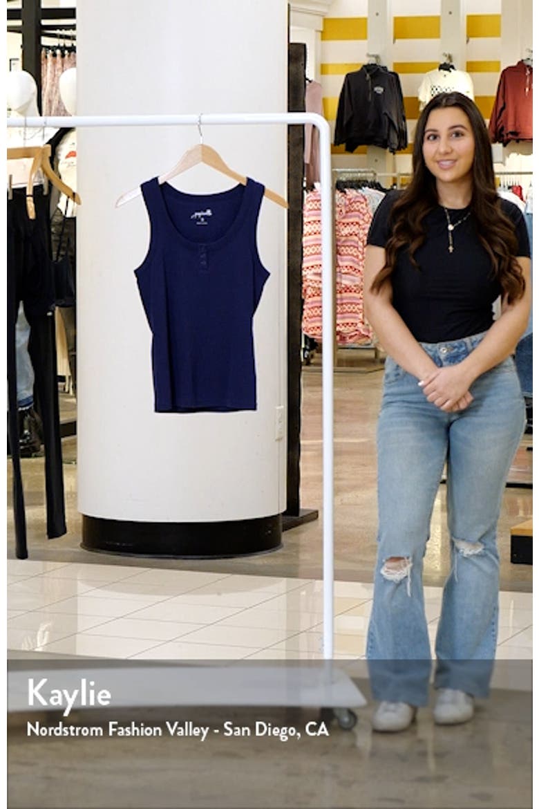 Milla Rib Shelf Bra Henley Tank video
