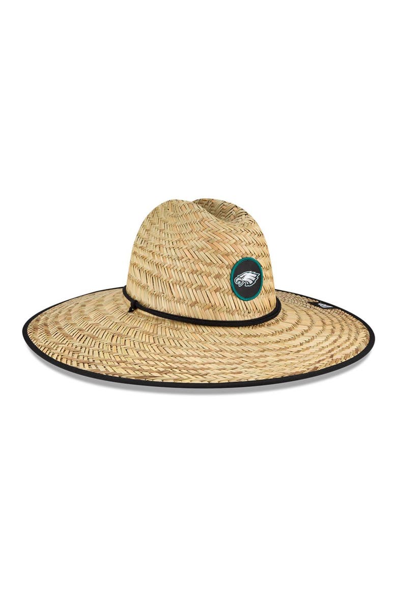 Men's New Era Natural Philadelphia Eagles NFL Training Camp Official Straw Lifeguard Hat, Alternate, color, Natural