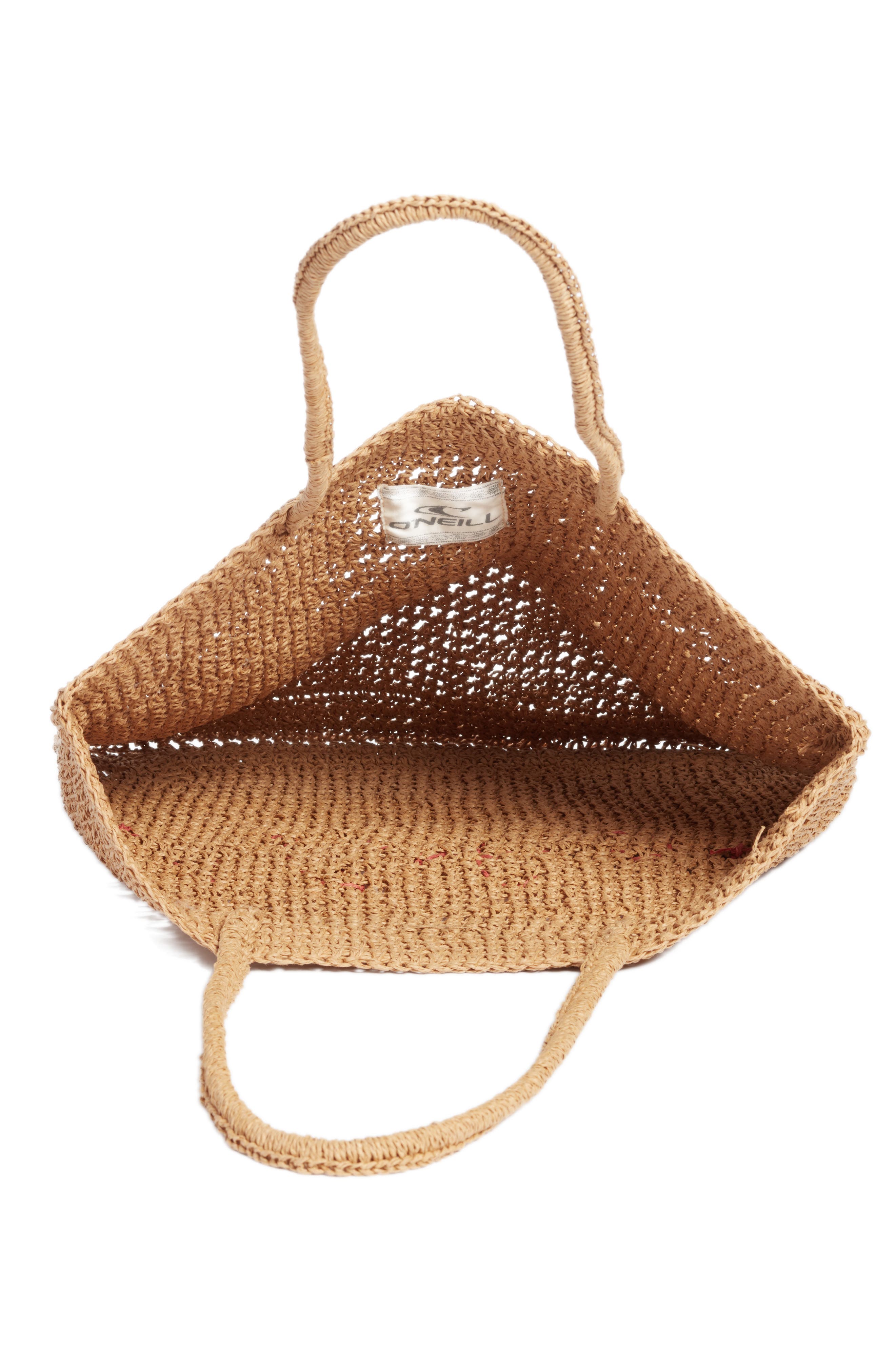 O'Neill Aloha Woven Raffia Tote, Alternate, color, 