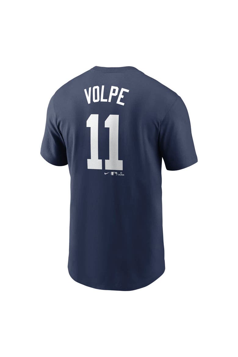 Men's Nike Anthony Volpe Navy New York Yankees Fuse Name & Number T-Shirt, Alternate, color, Navy