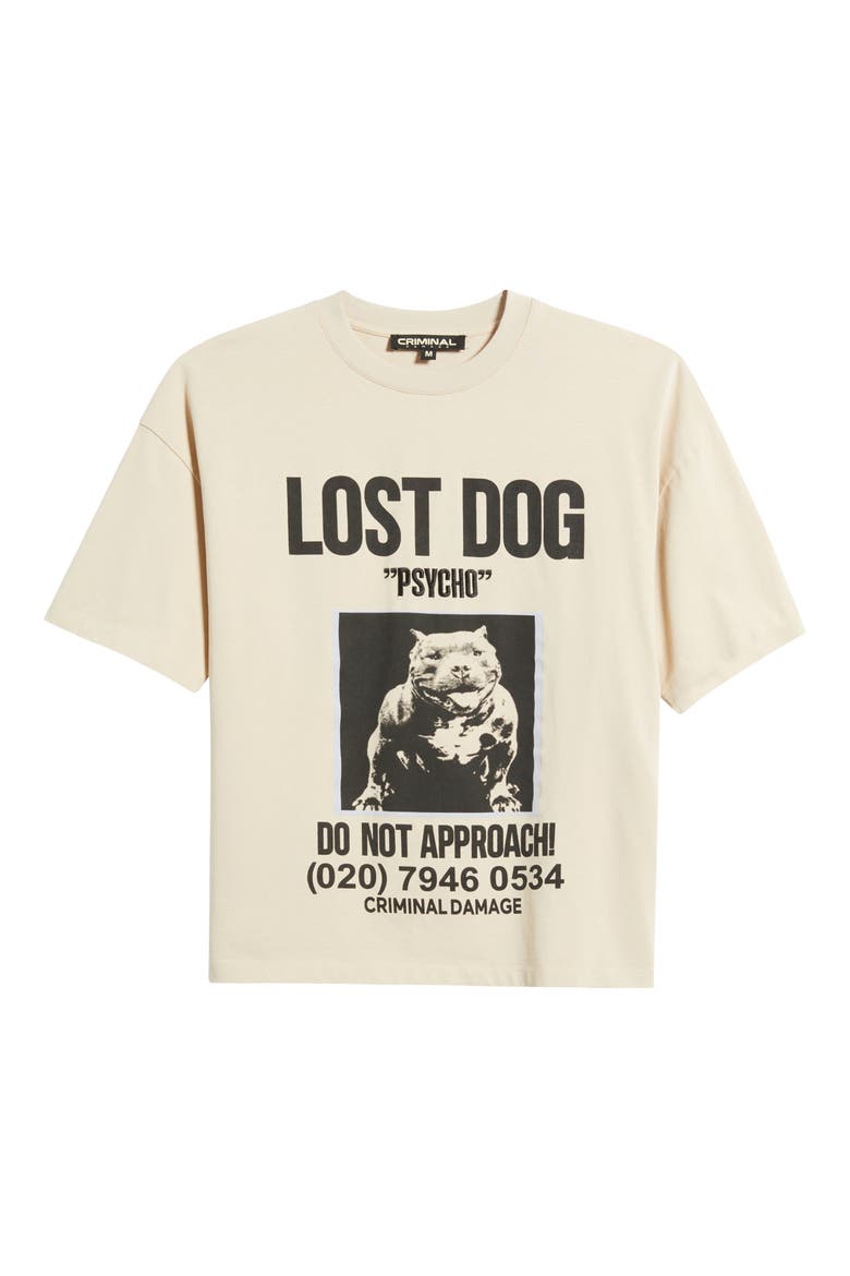 Lost Dog Graphic T-Shirt, Alternate, color, STONE