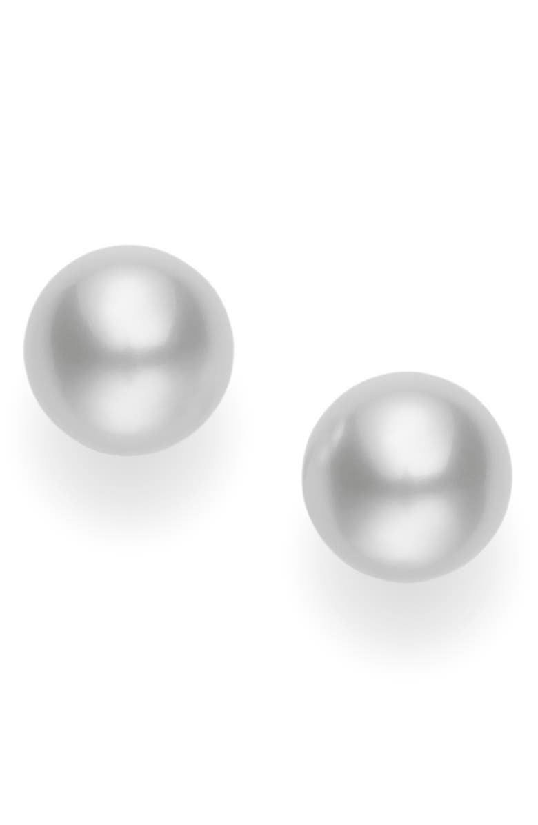 Mikimoto White South Sea Pearl Stud Earrings, Main, color,