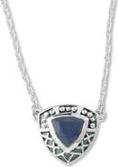 SAMUEL B. Emerald Shield Pendant Necklace
