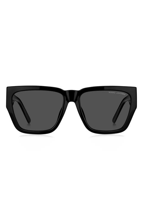 57mm Gradient Square Sunglasses