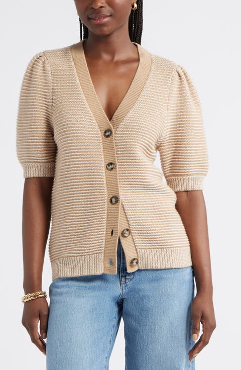 トップス andwang Puff sleeve cardigan Women's Puff Sleeve Cardigan Sweaters | Nordstrom