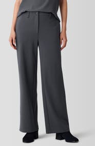 Eileen Fisher Washable Flex Ponte Wide Leg Pants
