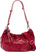 Desigual Medium Logo Embossed Shoulder Bag with Removable Charms & Card Holder
