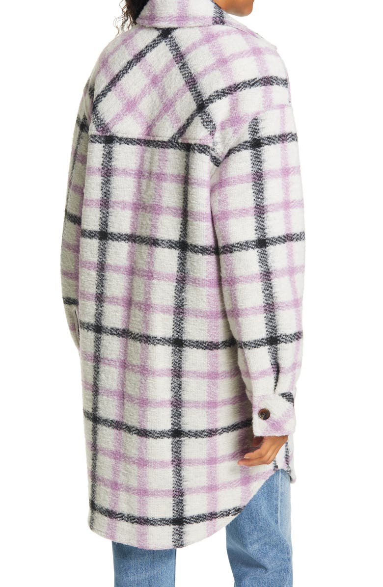 Samsøe Samsøe Galatea Plaid Oversize Shirt Jacket, Alternate, color, 