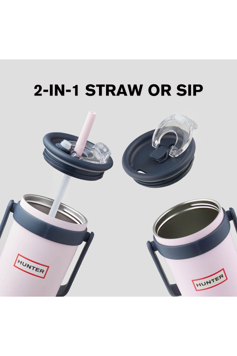 SwiftSip Hydration Stainless Steel Screw Top Tumbler with Flip Carry Handle, Alternate, color, Barely Pink