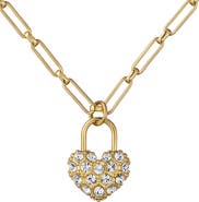 Ted Baker Paris Statement Pavé Crystal Padlock Pendant Necklace