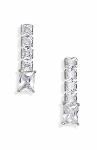 Tasha CZ Linear Drop Earrings