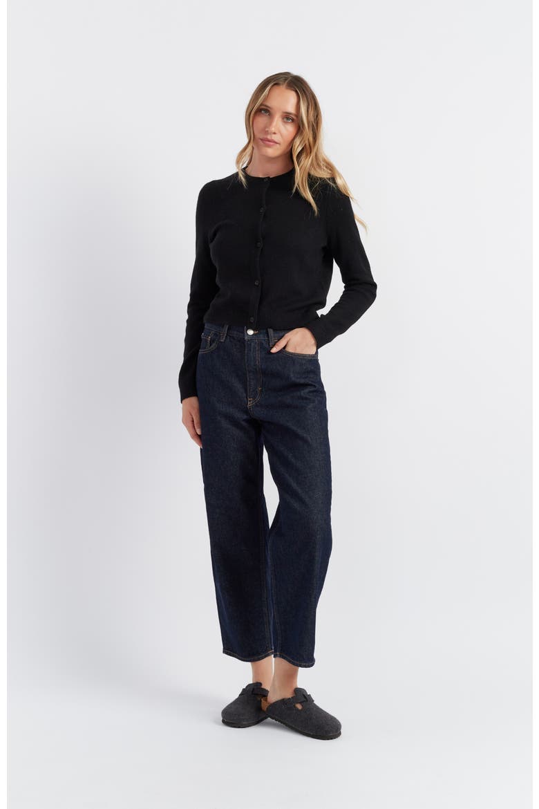 Cloud Cashmere Open Cardigan, Alternate, color, Black
